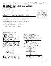 🔥 Reading Pdf 10 8 study guide and intervention equations of circles answers