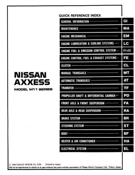 Download Ebook 1990 nissan axxess m11 series factory service repair manual instant download Doc
