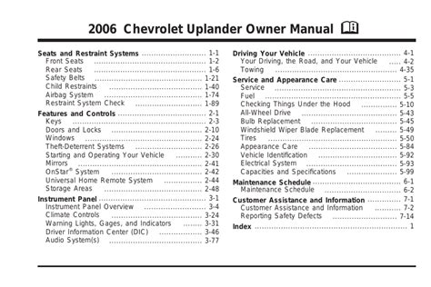 Reading Pdf 2006 chevy uplander repair manual pdf Free eBook Reader App