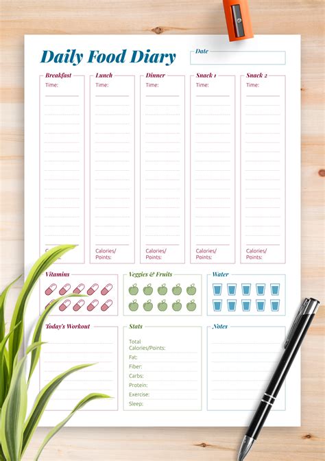 Free Download 60 Day Workout and Diet Journal: Daily Food and Fitness Log Notebook To Help You Track Exercise Meal & Activity and Calorie Counter 