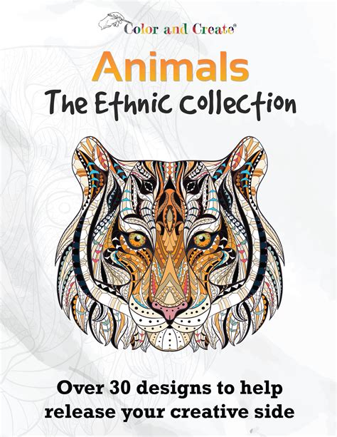 😈 Download Link Color and Create - Animals: The Ethnic Collection Adult Coloring Book