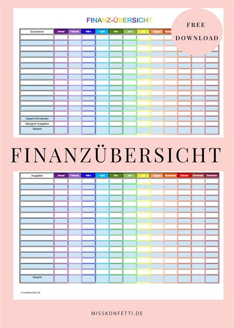  Finanzplaner Download Links PDF Mein Haushaltsbuch: Geld Sparen, Pläne machen und Wünsche in Erfüllung gehen lassen - Notiere deine Einnahmen und Ausgaben mit dem Haushaltsplaner 