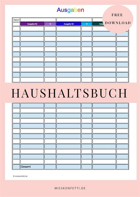 Download EPUB Mein Haushaltsbuch: Version: Geld rot 