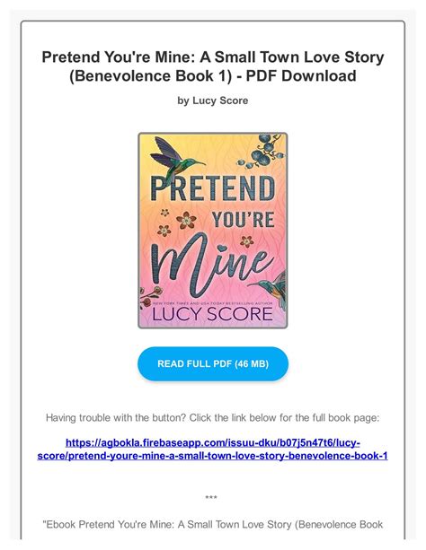 🔥 Free Download Ebook Pretend You're Mine: A Small Town Love Story (Benevolence)