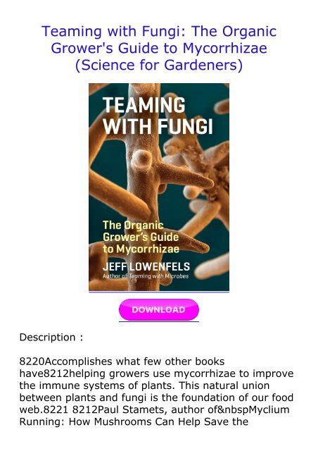 ▶️ Download Audiobook Teaming with Fungi: The Organic Grower's Guide to Mycorrhizae (Science for Gardeners)