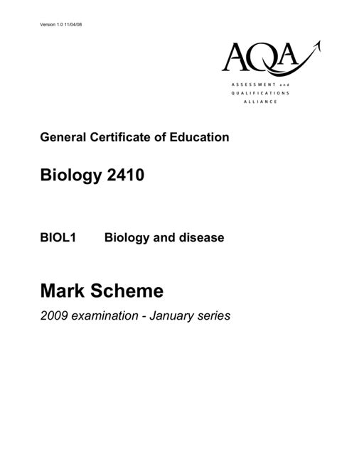 Free Reading biology gce edexcel mark scheme unit 1 wednesday 21 may