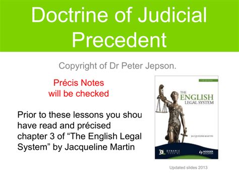 🔥 Download Link doctrine of judicial precedent peter jepson