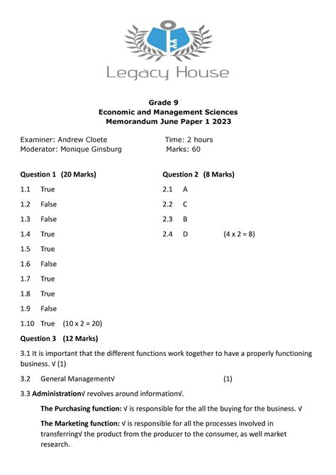 Download Ebook economics memorandum question paper for june 2013