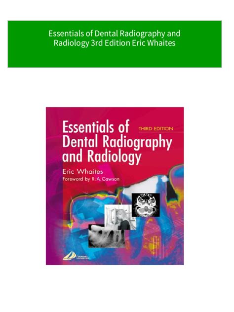 😲 Read Ebook essentials of dental radiography and radiology 3e