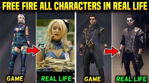 Best Method free fire characters in real life images