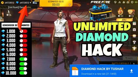Simple 999999 free fire unlimited diamond hack script