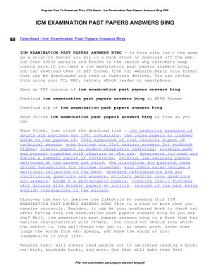 😲 Download Audiobook icm exam papers for june 2013
