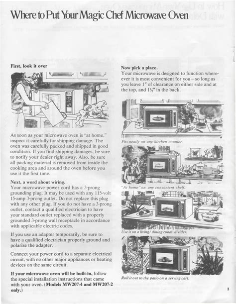 ◀️ Read Online magic chef microwave installation guide