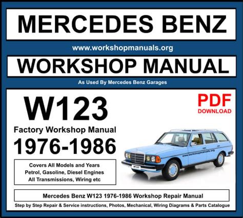 Free Read mercedes benz w123 1976 1985 repair service manual pdf iPad