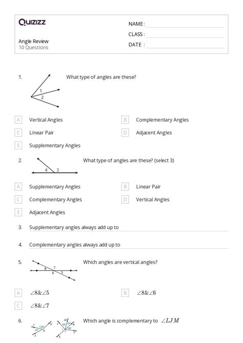 🔥 Read Pdf name geometry and angles quiz review