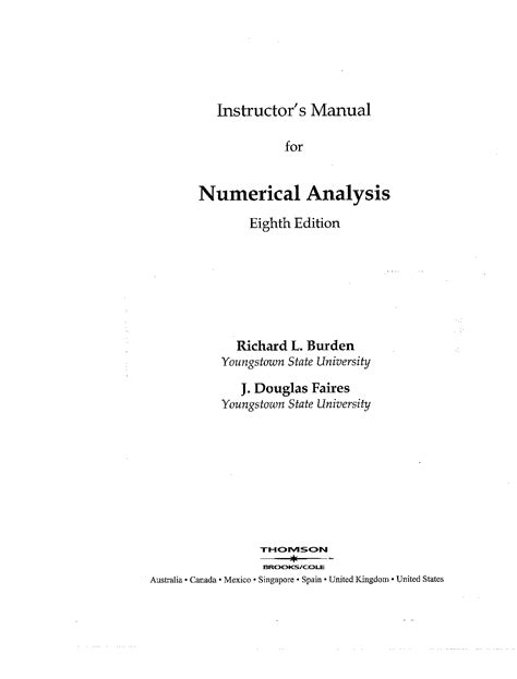 ▶️ Download Ebook numerical analysis 8th edition homework solutions