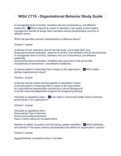 😈 Download Ebook organizational behavior study guide