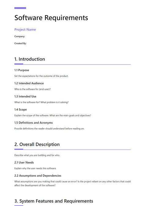 🤯 Reading software specification document example