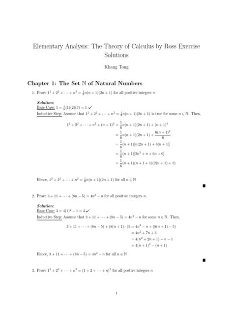 ◀️ Pdf Download solutions ross elementary analysis
