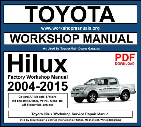Link Download toyota hilux workshop manuals free Read Ebook Online